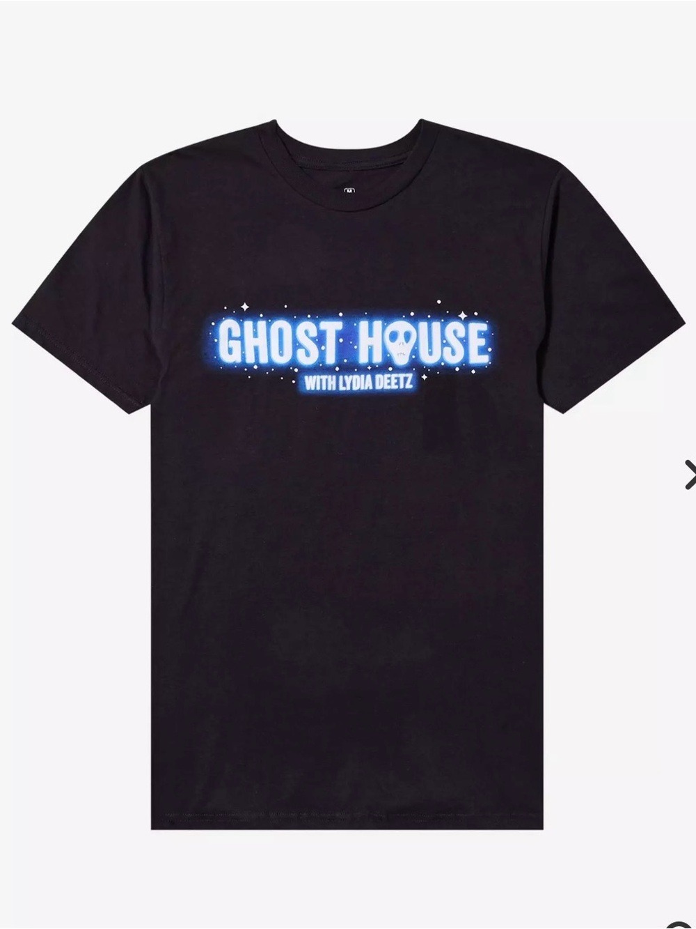 Ripple Junction Black 'Ghost House' Blue Glow Graphic Tee